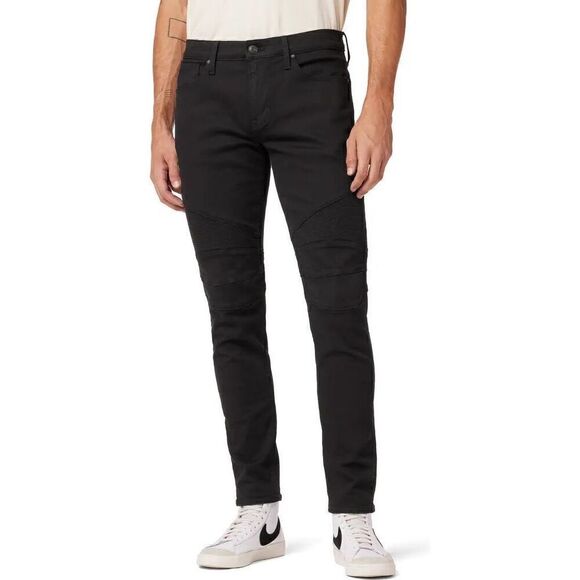 Hudson Jeans Men's High Rise Banks Biker Mid-Rise Slim Black Jeans Size 32 NWT - Picture 3 of 8